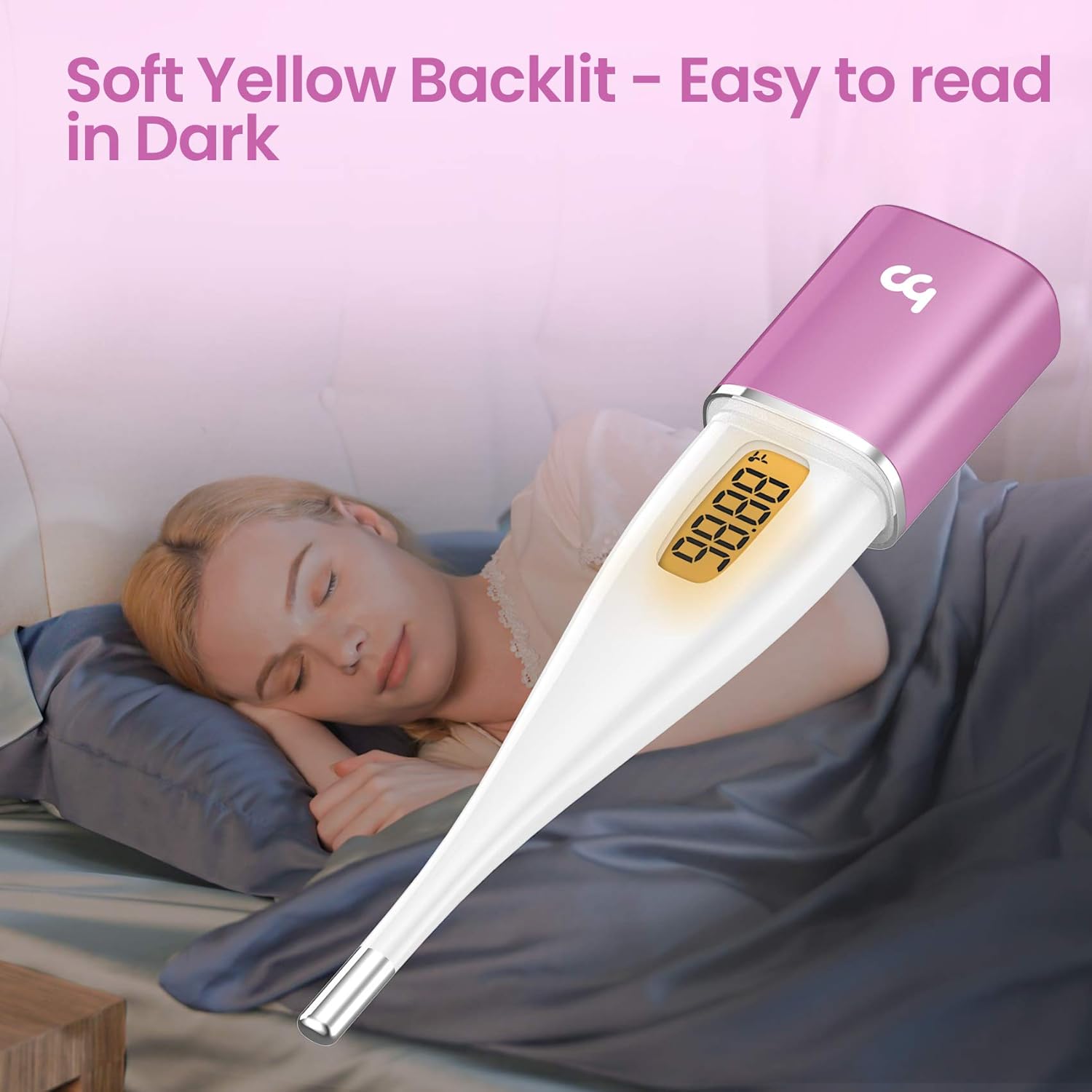 Digital Basal Thermometer, High-Precision Oral Thermometer with Backlit & LCD, 1/100th Degree and Memory Recall Thermometer with APP(iOS & Android) for Nature Family Planning and Fever by Femometer: Health & Personal Care