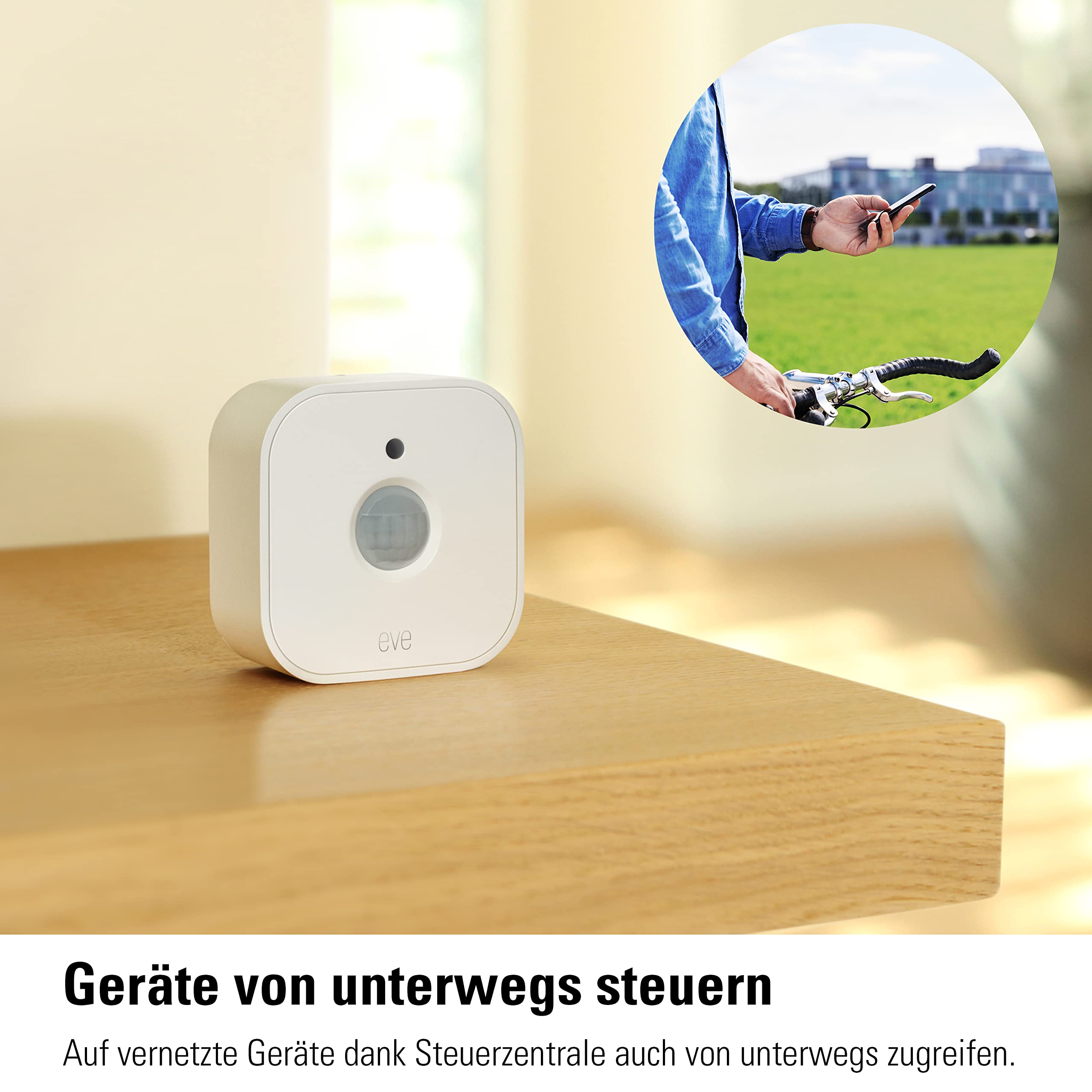 Eve Motion (Matter), Bewegungsmelder mit Lichtsensor (Innen-/Außenbereich), smarte Licht-/Geräte-Steuerung, kompatibel mit Alexa, Apple Home, Google Home, SmartThings, Thread Border Router erforderl 4