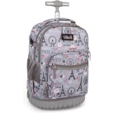 Tilami Rolling Backpack for Kids 18 inch Boys and Girls Laptop Backpack,Grey