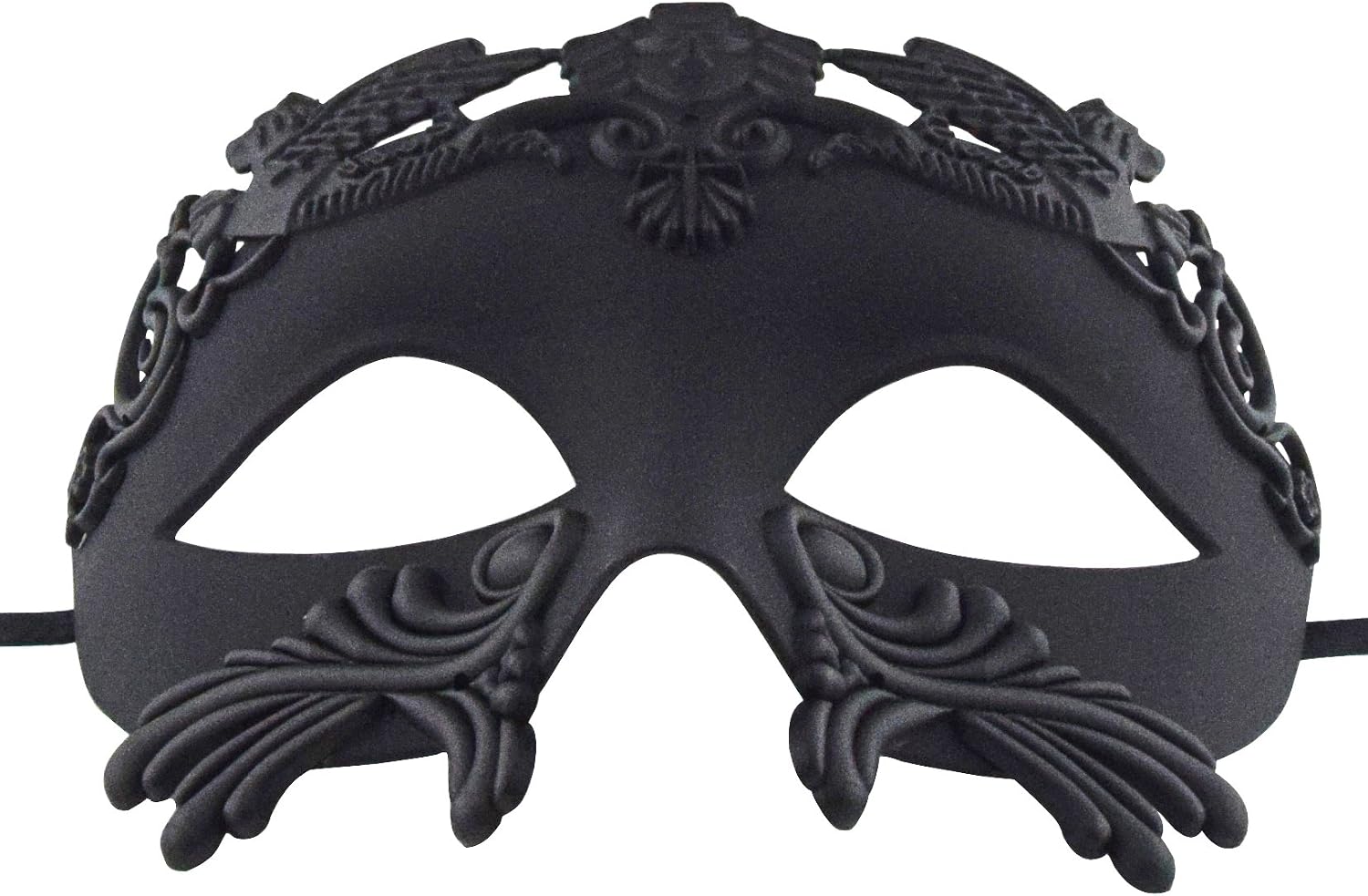 KEFAN 1 Ancient Greek Roman Masquerade Men Venetian Mardi Gras Wedding Ball Mask (Black) - Image 5