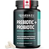 Prebiotics and Probiotics in One | Bloating Relief & Gut Health for Adults | Probiotics Women & Men with 20 Billion CFU for D