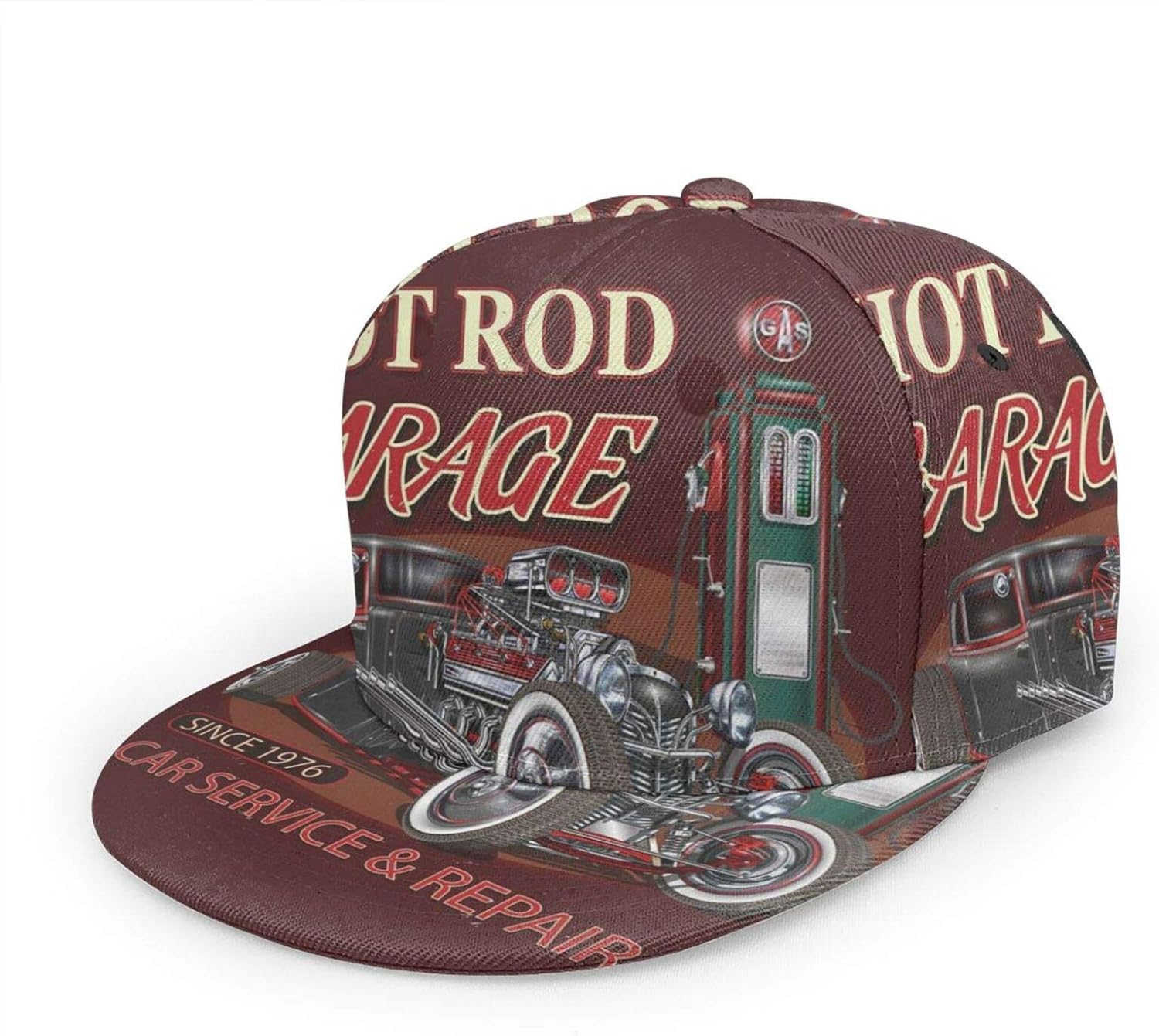 1960S Car Vintage Flat Baseball Cap Unisex Adjustable Black at Amazon