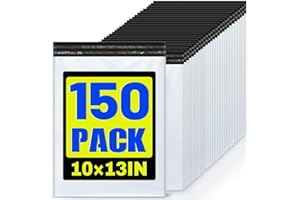 LINSIRON Poly Mailers Shipping Bags 10x13 inch 150 Pack Packaging Clothes Polymailers Envelopes Mailing Mailer Package Polymailer Small Business Supplies Clothing Bag Polybags Packing White