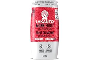 Lakanto Pure Monk Fruit Extract Drops, Original, Erythritol Free Sugar Substitute Sweetener For Coffee, Tea, Smoothies, Oatme