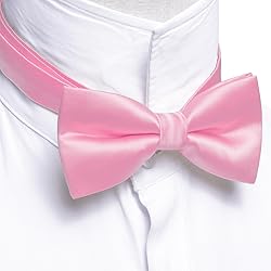 Barry.Wang Baby Pink Bow Ties for Men Pre-tied Bow