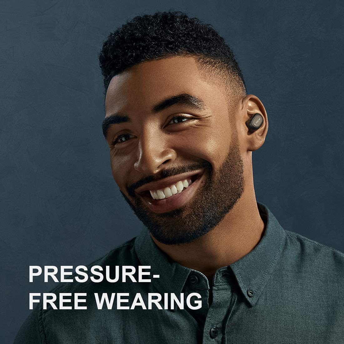 QCY T2C True Wireless Earbuds with Charging Case, 5.0 Bluetooth Headphones, Black