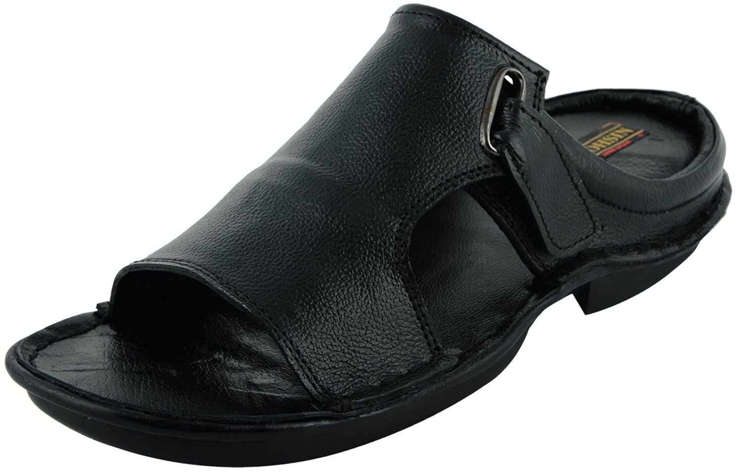 Buy Filo Men's Black Leather House Slippers 10 UK at Amazon.in