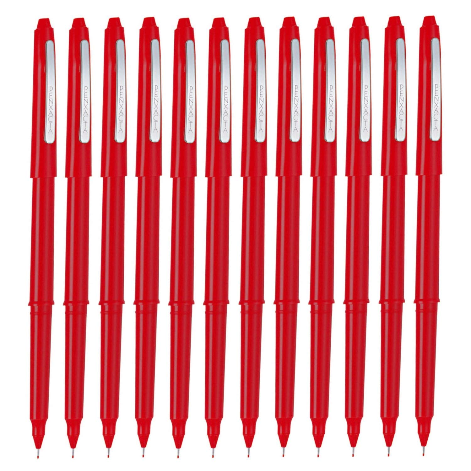 Helit H2512325 Fineliner The Penxacta Line Width 0.5 mm Ink Colour Red Pack of 12
