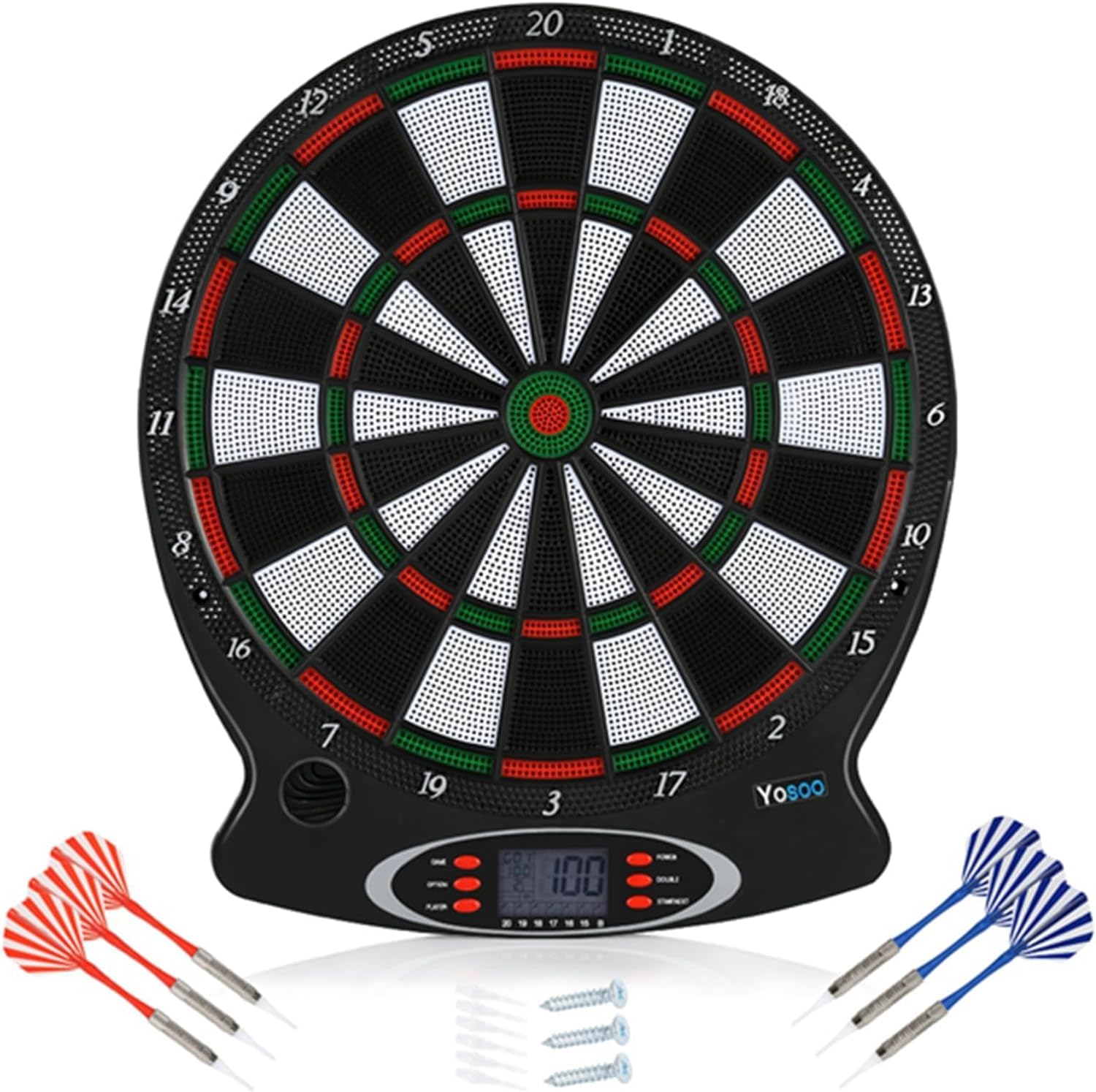 SOULONG 1pc Professional Electronic Hanging Dartboard, Electronic Dart Board Target Board LCD Scoring Indicator Dart Game with 6pcs Darts for Home Office