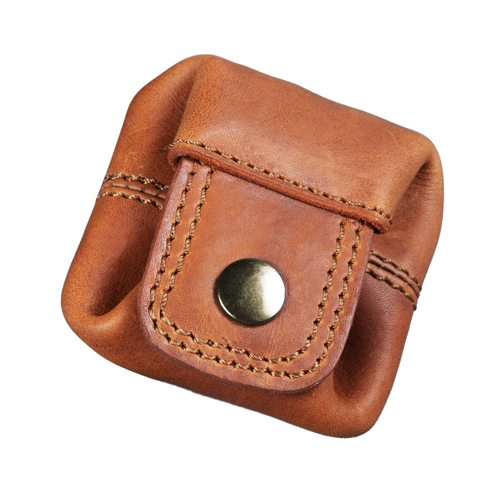 STILORD "Varys" Leather Coin Purse Small Vintage Wallet Leather Coin Pouch Slim Men Women Genuine Cow Hide Colour:Cognac-Brown