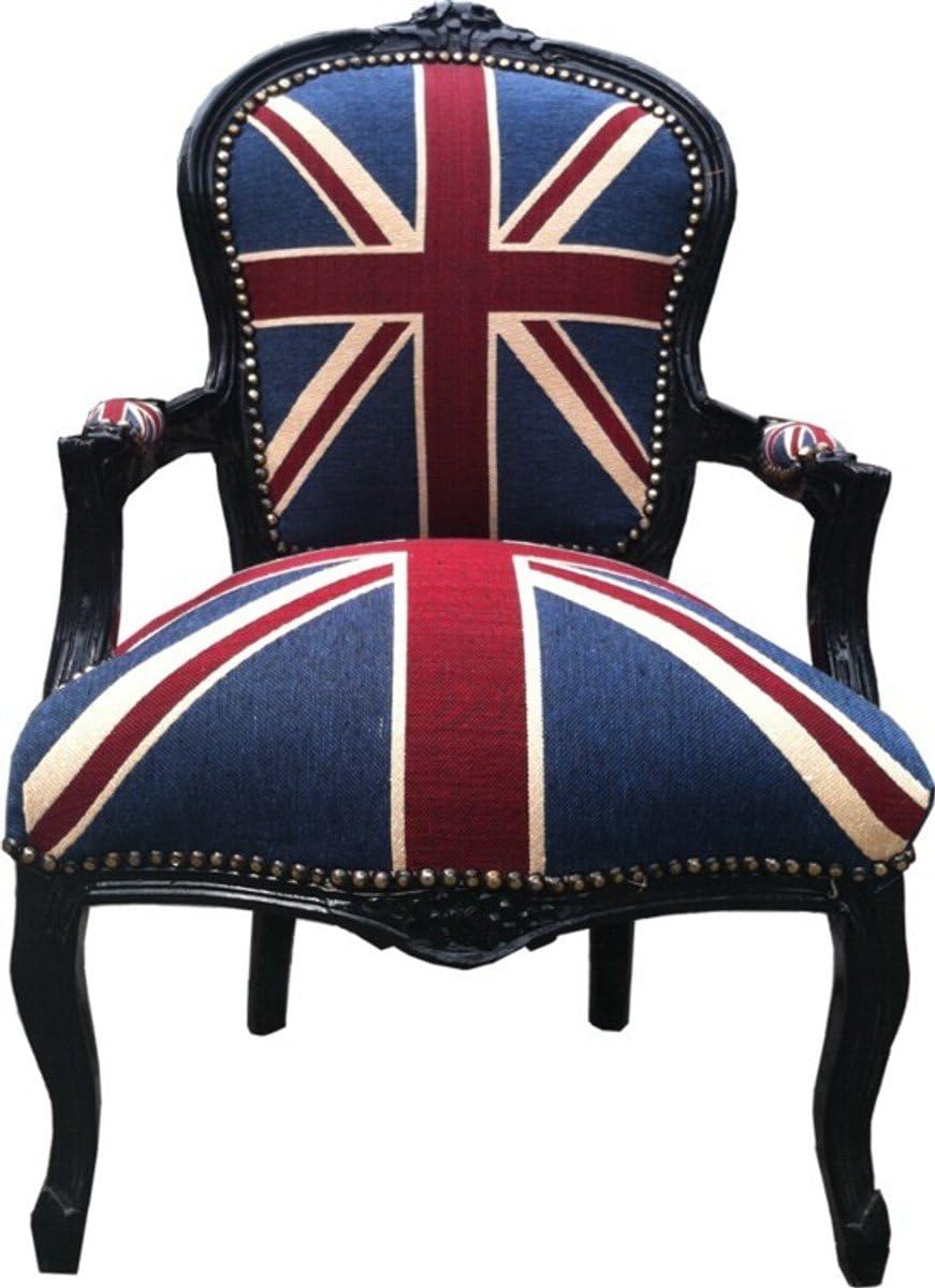 Casa Padrino Baroque salon chair design Union Jack/Black Amazon.co.uk