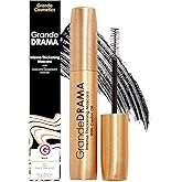 Grande Cosmetics GrandeDRAMA Intense Thickening Black Mascara with Castor Oil, Volumizing, Conditioning, Buildable formula (0.32 oz)