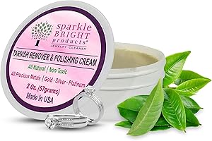 Sparkle Bright All-Natural Jewelry Cleaner – Precious Metal Tarnish Remover & Polishing Cream (2oz.) - Gold, Silver, Brass, C