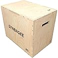 Synergee 3 in 1 Wood Plyometric Box for Jump Training and Conditioning. All in One Jump Trainer. Sizes 30/24/20, 24/20/16, 20/18/16, 16/14/12