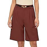 Willit Women's Shorts Wide Leg Dress Casual Work Summer Pleated Shorts High Waisted with Pockets 7" 10"