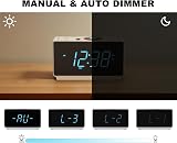 iTOMA Alarm Clock Radio Bluetooth Speaker FM Dual Alarm USB Charge view 3