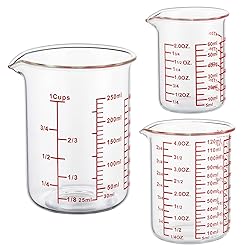 Ackers High Borosilicate Glass Measuring Cup Set