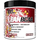 Evlution Stimulant Free Lean BCAA Powder Nutrition BCAAs Amino Acids Powder with CLA Carnitine and 2:1:1 Branched Chain Amino Acids Supports Muscle Recovery Fat Burn and Metabolism - Fruit Punch