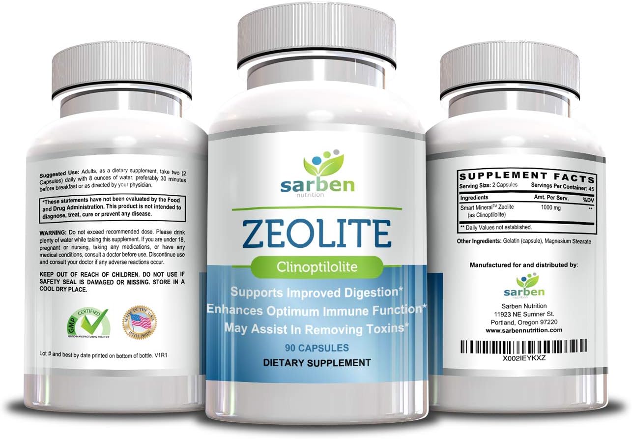 Zeolite All Natural Mineral Supplement Immune System and Digestive System Support 97 Pure