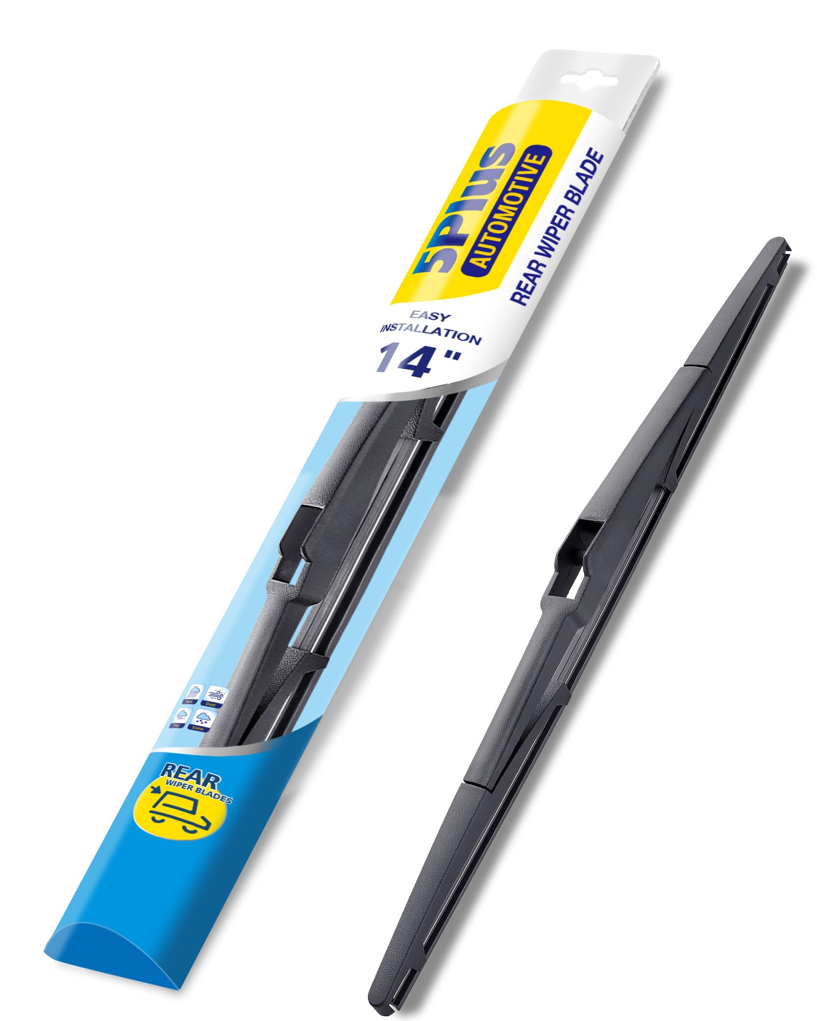 5 PLUS RearFit Back Wiper Blade for Mazda CX5 2013-2025, 14"(1 PACK) | OE-Style Fit, Streak-Free Rear Window Wiper, Stable Gl