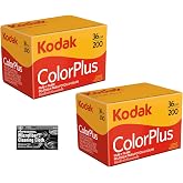 Kodak ColorPlus 200 Color Negative Film (35mm Roll Film, 36 Exposures) - 2 Pack with Cloth