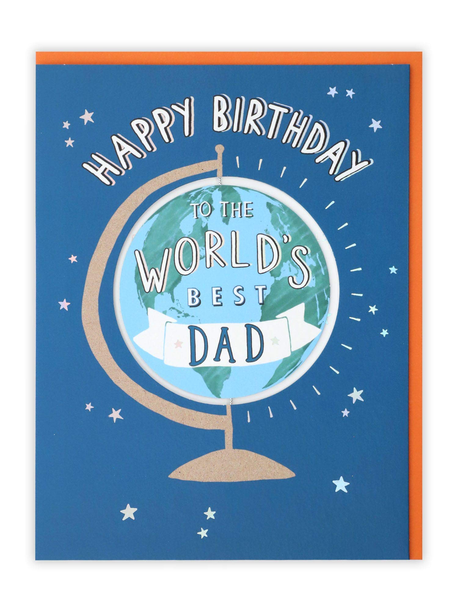Clintons: Dad Spinner World Globe Birthday Card, 149x195mm 1166253 multi