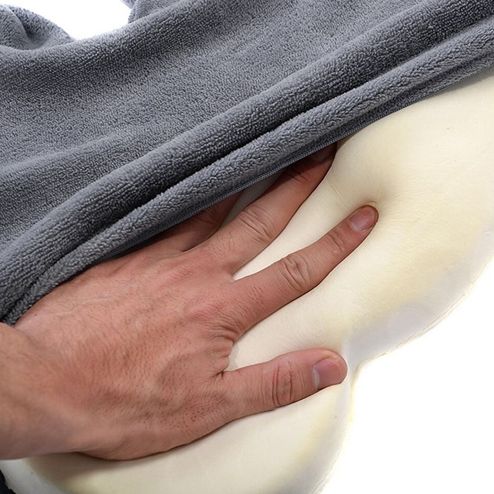 Car Seat Cushion - Coccyx Orthopedic Comfort Memory Foam for Back Pain and Sciatica Relief - Perfect for Office Chair 100% Memory Foam Guaranteed(Gray)