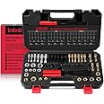 Kolvoii Thread Repair Kit 49-Piece, Metric & SAE Thread Chaser Kit with Taps, Dies & Files ¨C UNC, UNF, Metric Rethread Damage