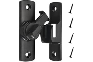 90/180 Barn Door Lock, Heavy Duty Rust-Proof Sliding Door Lock - Protecting Families Childs Safety Gate Latch for Barn,Bathro