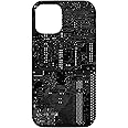 iPhone 12/12 Pro Motherboard Microchip Circuit Black IT Computer Background Case