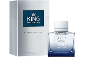 Banderas Antonio Perfumes - King of Seduction - Eau de Toilette for Men - Long Lasting - Masculine, Intense and Energetic Fragrance - Bergamot and Apple Notes - Ideal for Day Wear - 3.4 Fl Oz