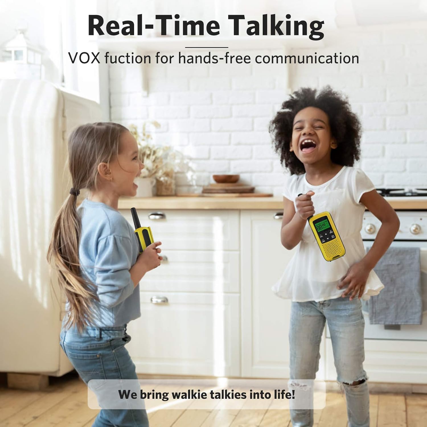 Walkie Talkies for Adults - COTRE Two Way Radios, Up to 32 Miles Long Range USB Rechargeable Walkie Talkies w/ 2662 Channels, NOAA & Weather Alerts, VOX Scan, LED Lamp for Outdoor Activities, Yellow: Car Electronics