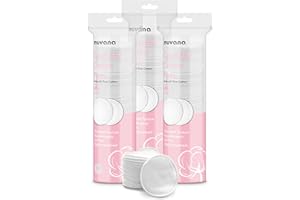 Muvana Cosmetic Cotton Pads, 300 Count - Dual-Side Texture Cotton Rounds, Triple Layers Tear-Resistant Makeup Remover Pad for