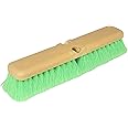 Teravan Green Obround Flow Through Scrub Brush for Cleaning-Car Wash Brush with Very Soft Bristles-Cleaning Brush for RVs, Trucks, Boats, Windows and Floors (14 Inch)