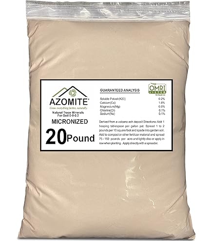 SeedRanch Azomite Organic Mineral Fertilizer - 5 Lb Bag For Garden & Plants