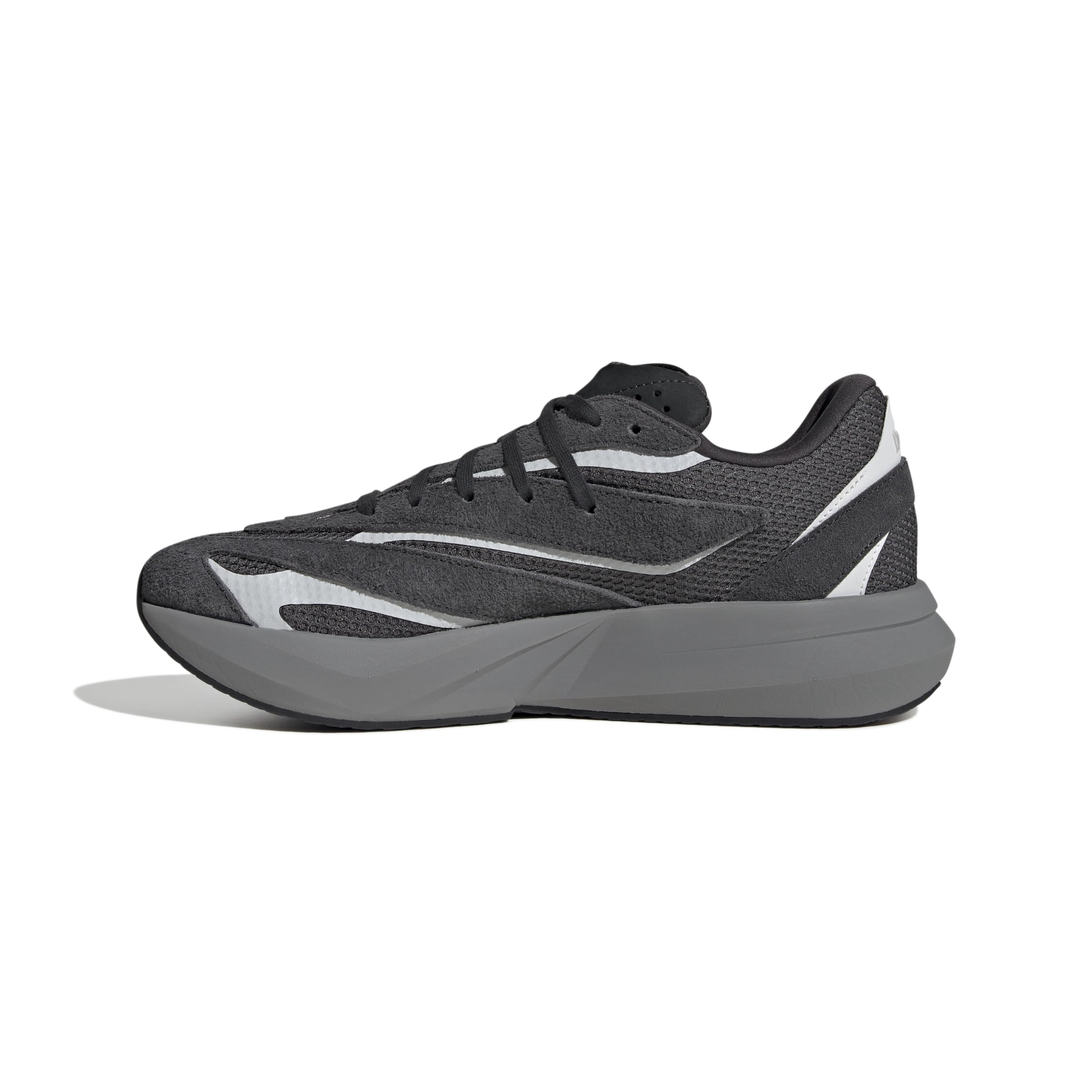adidas Mens Lightstride Sportswear, Carbon/Grey/Crystal White, 8.5