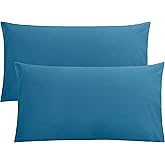 FLXXIE King Pillow Cases Set of 2, Soft Microfiber Pillow Covers with Envelope Closure, Wrinkle, Fade and Stain Resistant Pillowcases, 20x36, Teal