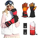 Heated Gloves with Battery,Heated Gloves for Women,Electric Motorcycle Gloves,Touchscreen Hand Warmers Rechargeable