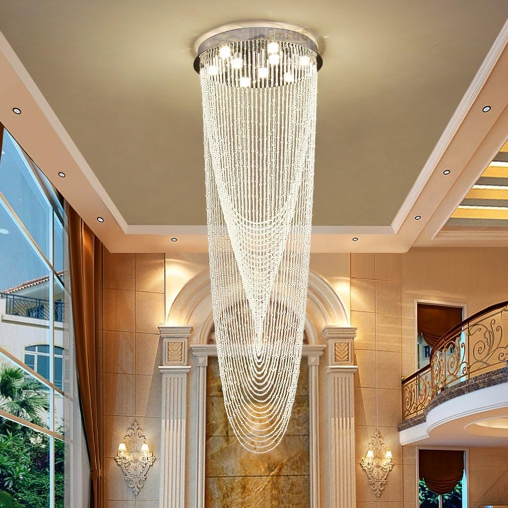 Chandelier Crystal Chandeliers, Villa Duplex Modern Staircase Big