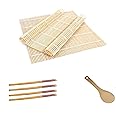 2 Pack Bamboo Sushi Rolling Mat, Sushi Maker (9.5" x 9.6") (WHITE2)