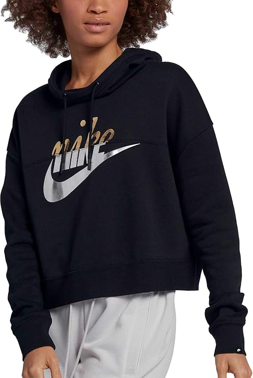 nike nsw rally hoodie metallic