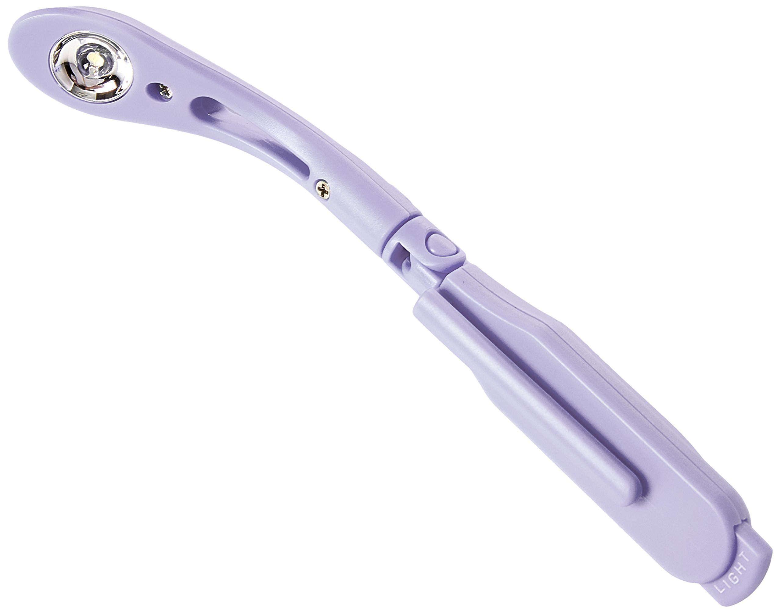 IF Really Tiny Book Light (Lilac) – Compact Reading Lights for Books in Bed – Flexible Book Light Clip On – A Great Book Lamp with Batteries Included