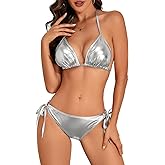 Century Star Women Tie Side Bottom Padded Top Triangle Bikini String Bathing Suit Two Piece Swimsuit