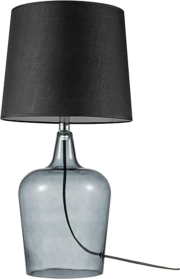 smoked glass table lamp base
