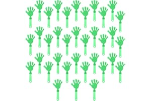 ZCYSRLQIN 36 Pcs Lime Green Hand Clappers 7.5 Inch Clappers Noisemakers Noise Makers Party Favors Plastic Party Clapper Sporting Events Cheers Ball Dance Basketball Football Noisemakers （Lime Green）