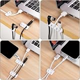 URAQT Cable Clip Organizer Set 5 Pcs Mini Self Adhesive Wire Management for Desk view 7