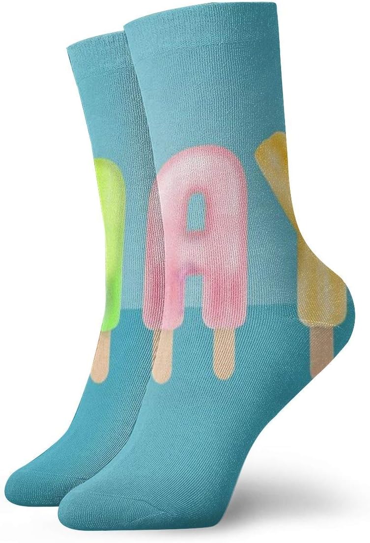 WEEDKEYCAT Enjoy May Ice Cream Adult Short Socks Cotton Gym Socks for Mens Womens Yoga Hiking Cycling Running Soccer Sports