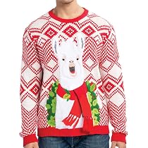 JOYIN Christmas Sweaters Men's Ugly Sweater Fuzzy Llama Alpaca XXL