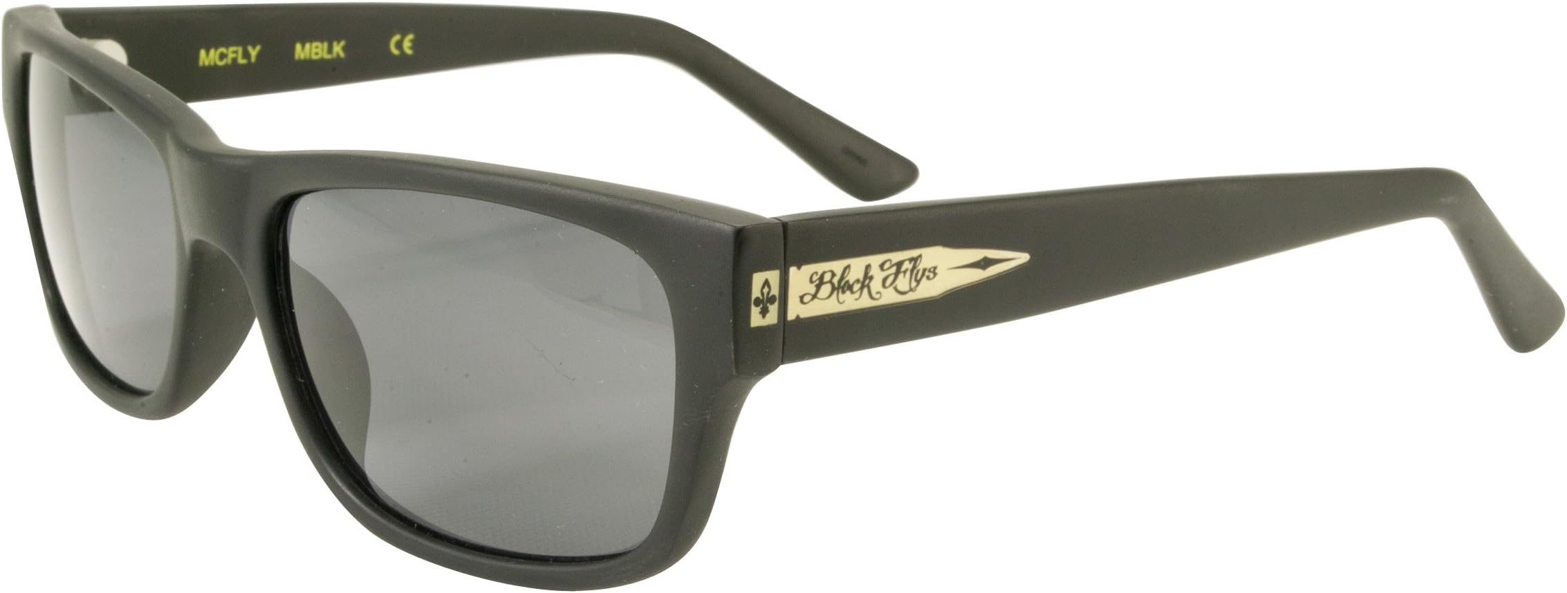Black FlysMcFly Sunglasses - Matte Black - Polarized, Medium