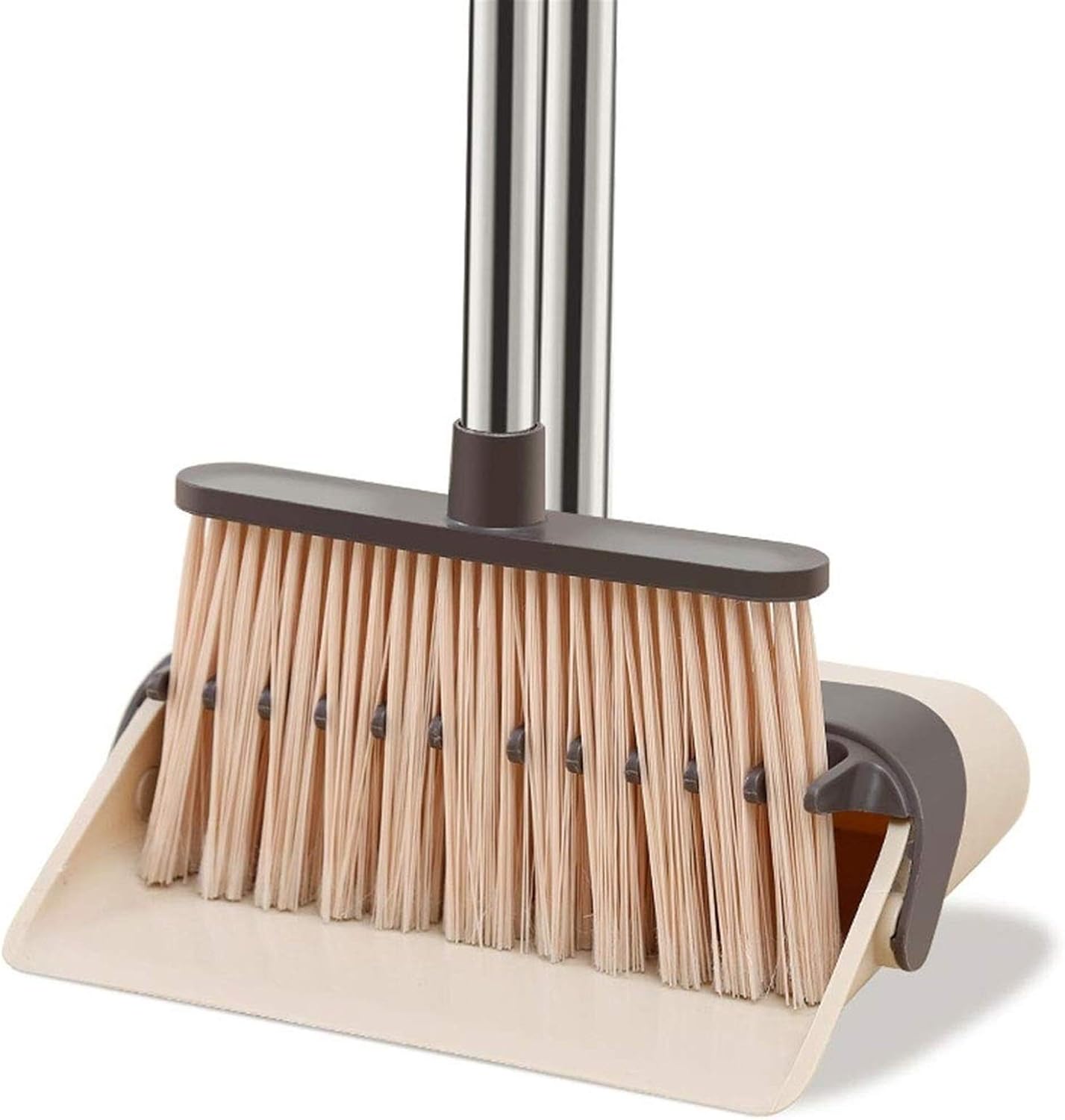 WSJTT Broom and Dustpan Set, Dust pan and Broom Combo, Premium Long